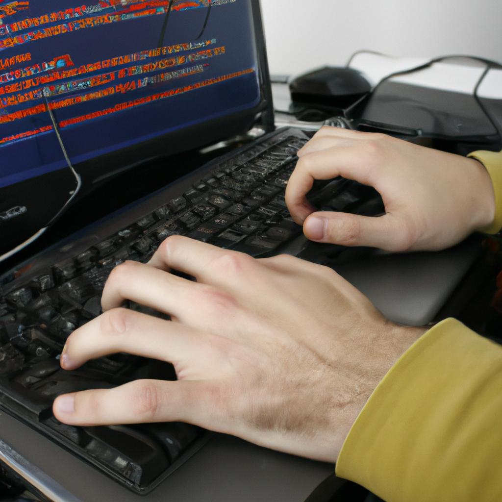 Person working on computer code